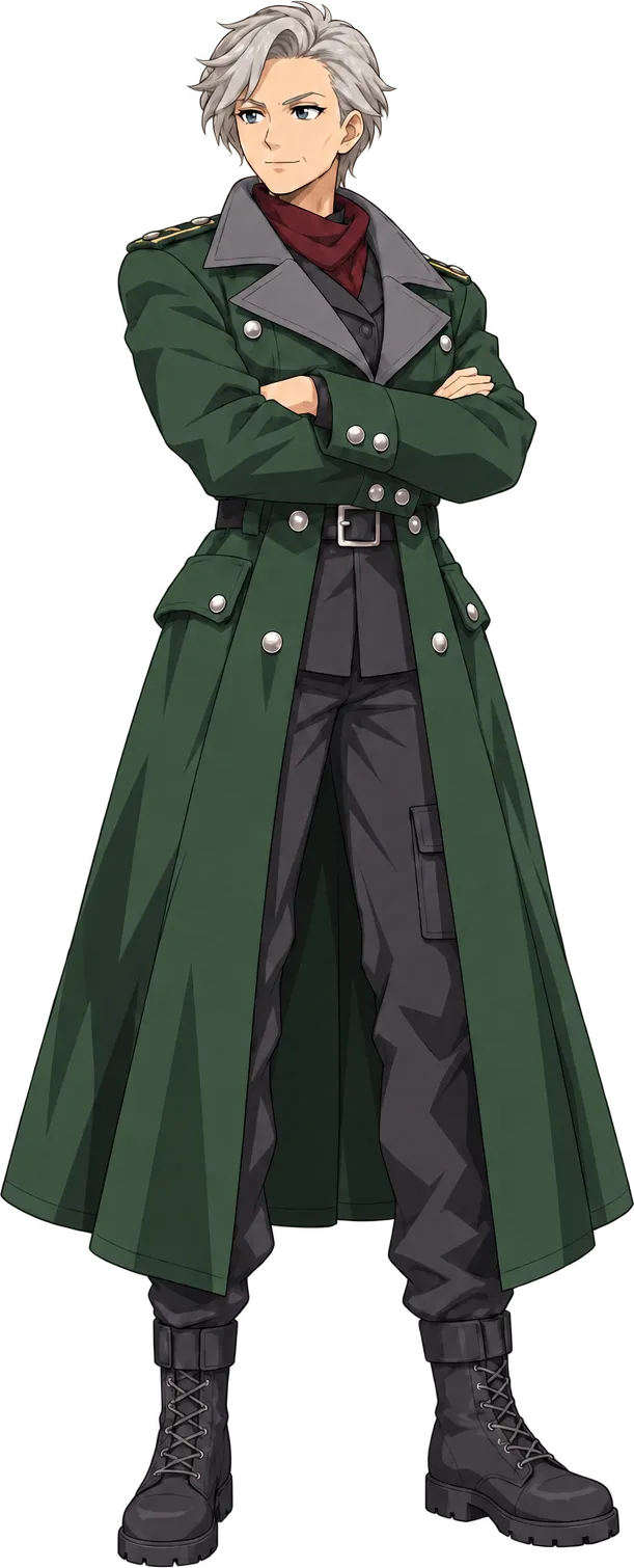 Colonel Helena Voss, full-body character art