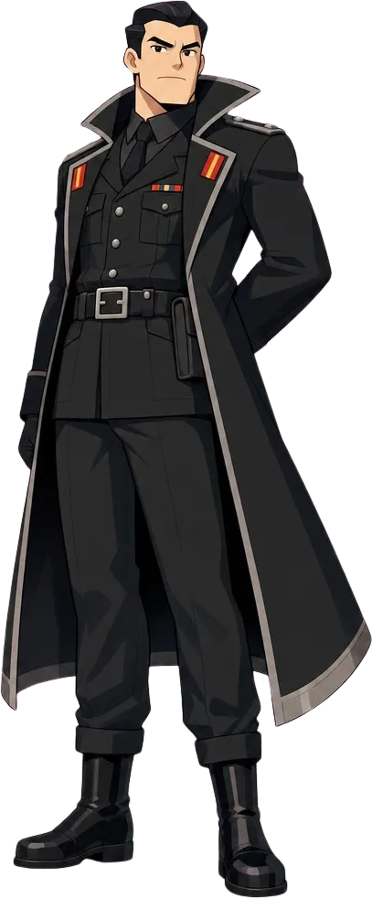 Viktor Rane, full-body character art